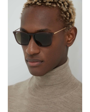 Ray-Ban okulary przeciwsłoneczne męskie kolor brązowy