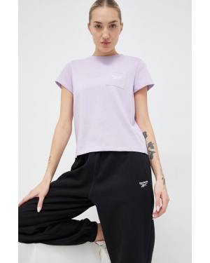 Reebok t-shirt damski kolor fioletowy