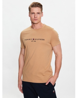 Tommy Hilfiger T-Shirt Logo MW0MW11797 Brązowy Slim Fit