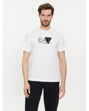 EA7 Emporio Armani T-Shirt 3DPT36 PJULZ 1100 Biały Regular Fit