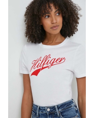 Tommy Hilfiger t-shirt bawełniany damski kolor biały