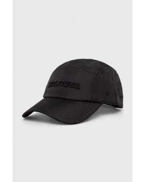 Tommy Hilfiger czapka z daszkiem kolor czarny z aplikacją