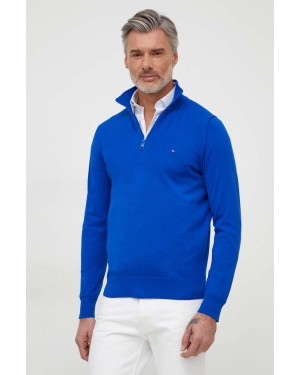 Tommy Hilfiger sweter męski kolor niebieski lekki