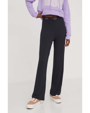 UGG spodnie damskie kolor czarny proste high waist