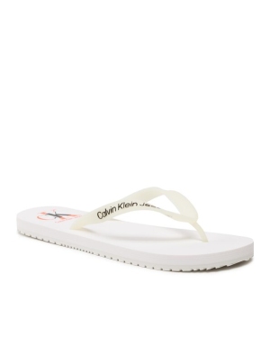 Calvin Klein Jeans Japonki Beach Sandal Logo YM0YM00656 Biały