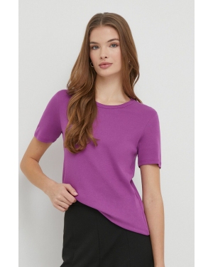 United Colors of Benetton t-shirt bawełniany damski kolor fioletowy