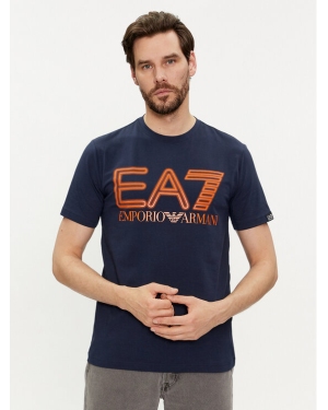 EA7 Emporio Armani T-Shirt 3DPT37 PJMUZ 1554 Granatowy Regular Fit