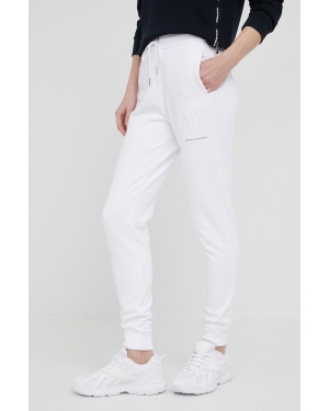 Armani Exchange Spodnie 8NYPFX.YJ68Z.NOS damskie kolor biały gładkie