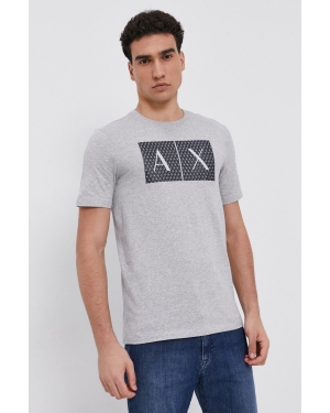 Armani Exchange T-shirt bawełniany 8NZTCK.Z8H4Z.NOS kolor szary z nadrukiem
