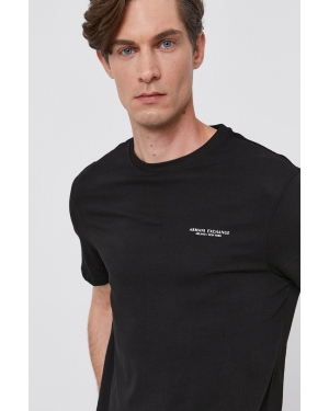 Armani Exchange T-shirt bawełniany 8NZT91.Z8H4Z.NOS kolor czarny z nadrukiem