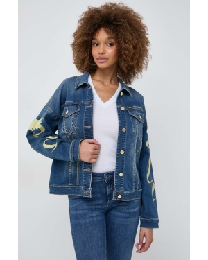 Armani Exchange kurtka jeansowa damska kolor czarny przejściowa