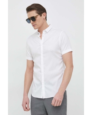 Armani Exchange koszula męska kolor biały regular z kołnierzykiem klasycznym