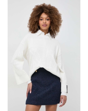 Armani Exchange sweter bawełniany kolor biały