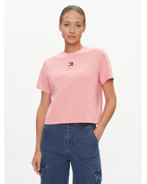 Tommy Jeans T-Shirt Badge DW0DW17391 Różowy Boxy Fit