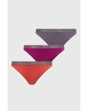 Calvin Klein Underwear figi 3-pack kolor fioletowy