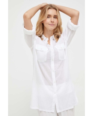 Lauren Ralph Lauren koszula plażowa bawełniana kolor biały