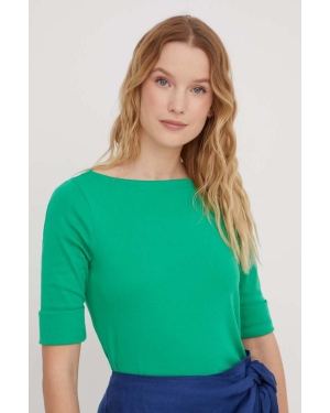 Lauren Ralph Lauren t-shirt damski kolor zielony