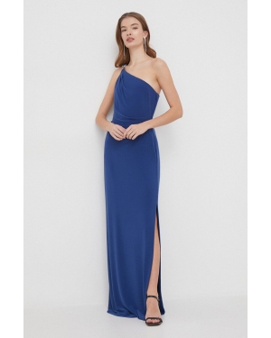 Lauren Ralph Lauren sukienka kolor niebieski maxi prosta