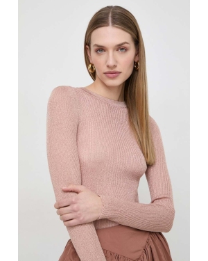Marella sweter damski kolor różowy lekki
