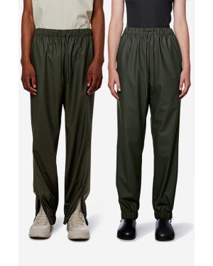 Rains spodnie przeciwdeszczowe 18560-GREEN Rain Pants Regular kolor zielony proste medium waist