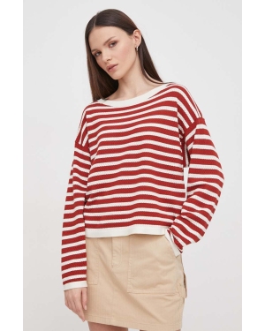 Sisley sweter damski kolor czerwony lekki