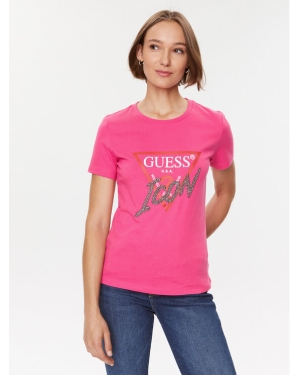 Guess T-Shirt W3BI42 I3Z14 Różowy Regular Fit