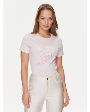 Guess T-Shirt Icon W4RI41 I3Z14 Różowy Slim Fit