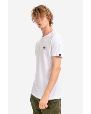 Alpha Industries t-shirt bawełniany Backprint T kolor biały z nadrukiem 128507 09 128507.09-BIALY