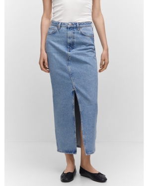 Mango Spódnica jeansowa Matilda 57050477 Niebieski Regular Fit
