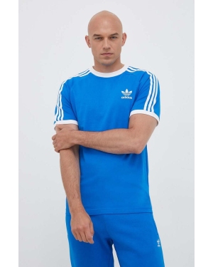 adidas Originals t-shirt bawełniany kolor niebieski z aplikacją