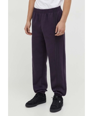 adidas Originals spodnie dresowe kolor fioletowy gładkie IT7447
