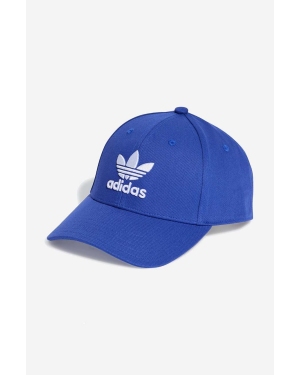 adidas Originals czapka z daszkiem bawełniana kolor niebieski wzorzysta IB9971-NIEBIESKI