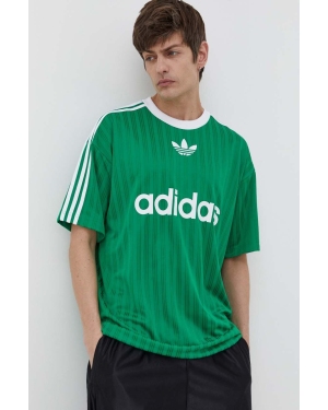 adidas Originals t-shirt męski kolor zielony z nadrukiem