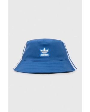 adidas Originals kapelusz bawełniany kolor niebieski bawełniany
