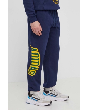 adidas Originals spodnie dresowe kolor granatowy z nadrukiem IS0196