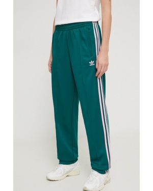 adidas Originals spodnie dresowe kolor zielony z aplikacją