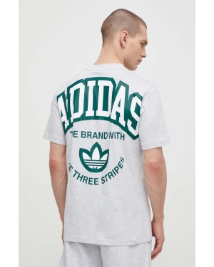 adidas Originals t-shirt bawełniany męski kolor szary z nadrukiem