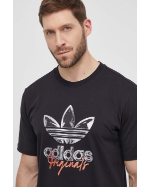 adidas Originals t-shirt bawełniany męski kolor czarny z nadrukiem IS0227