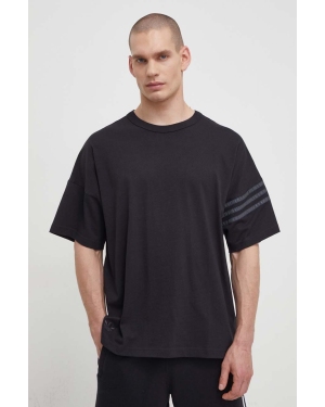 adidas Originals t-shirt bawełniany męski kolor czarny z aplikacją