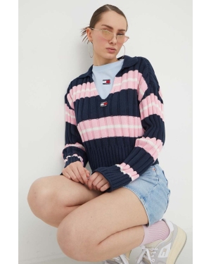 Tommy Jeans sweter damski kolor granatowy
