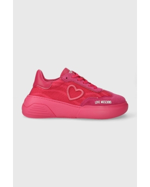 Love Moschino sneakersy kolor różowy JA15415G1IIY960B