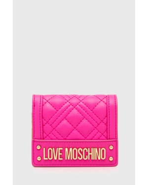 Love Moschino portfel damski kolor różowy