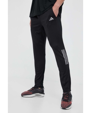 adidas Performance spodnie do biegania Own the Run kolor czarny z nadrukiem