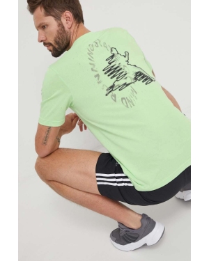 adidas Performance t-shirt treningowy Training Essential kolor zielony z nadrukiem