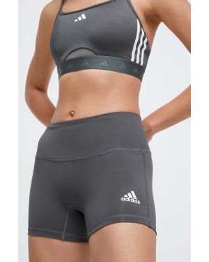adidas Performance szorty treningowe kolor szary gładkie medium waist