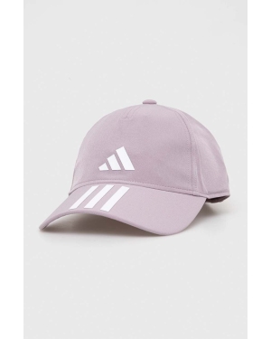 adidas Performance czapka z daszkiem kolor fioletowy z nadrukiem