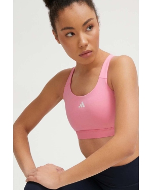 adidas Performance biustonosz sportowy kolor różowy gładki