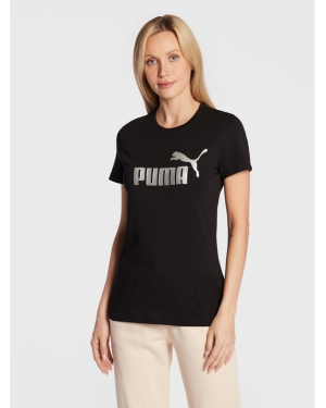 Puma T-Shirt Essentials+ Metallic Logo 848303 Czarny Regular Fit