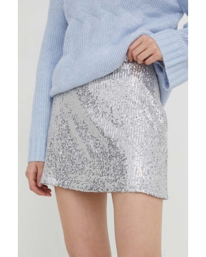 Abercrombie & Fitch spódnica kolor srebrny mini ołówkowa