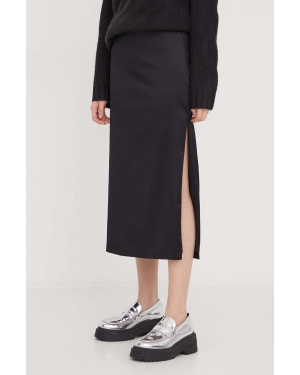 Abercrombie & Fitch spódnica kolor czarny midi prosta